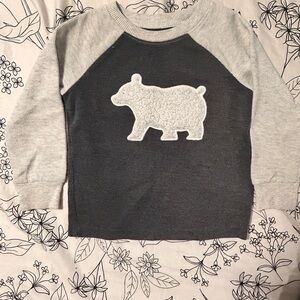 Jumping Beans Gray and Cream Bear Sweater